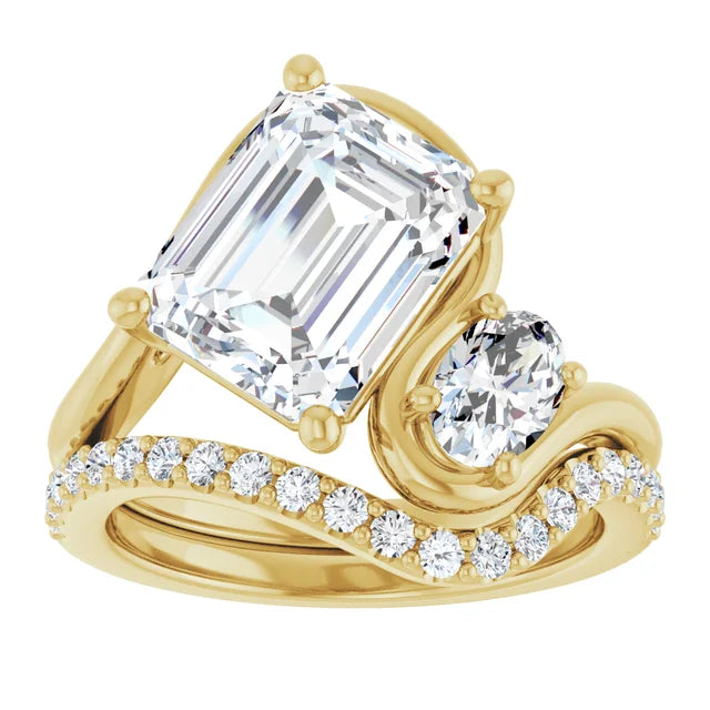 toi et moi wedding bridal ring set womens modern luxury diamond ring set | affordable engagement rings