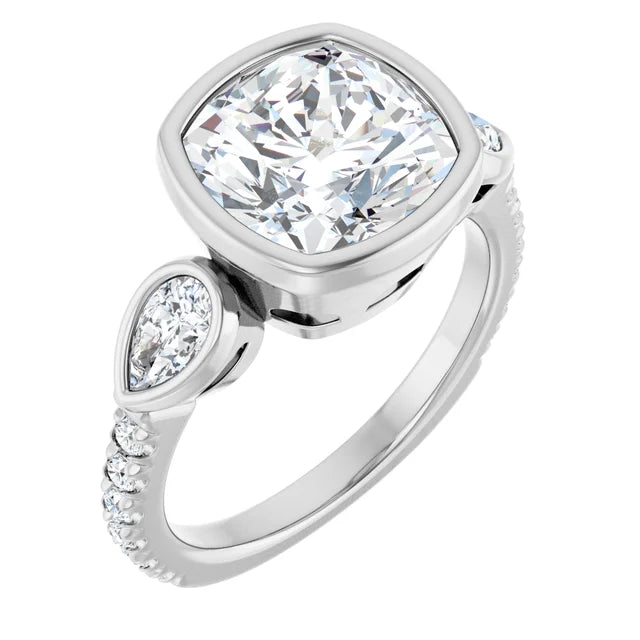 vintage inspired three stone modern engagement ring women's ring ideas 2025