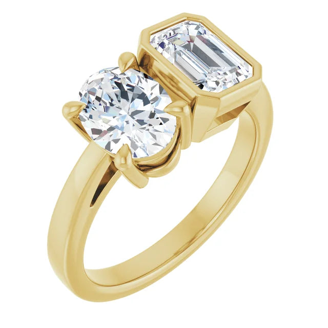 two stone diamond engagement ring