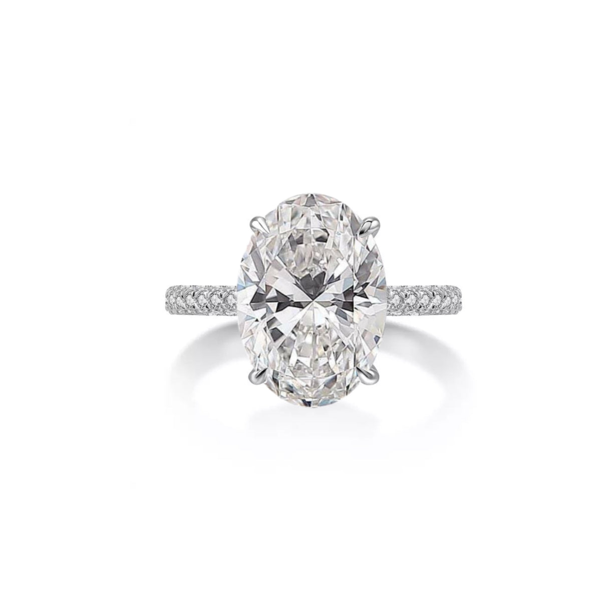 6.0ct Luxury Moissanite Diamond Oval Cut Kylie Engagement Ring Dupe
