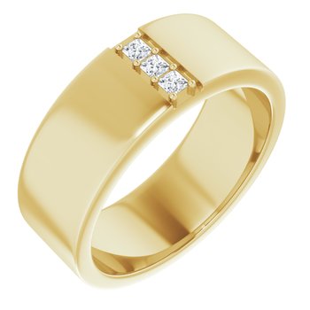 mens 18k solid yellow gold princess cut lab diamond wedding band unique mens rings