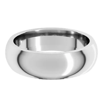 Classic domed men’s wedding band in 18K yellow gold with high-polish finish – timeless and elegant men’s ring