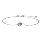 1.0ct moissanite dainty delicate sterling silver bracelet