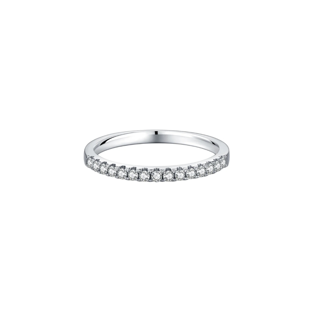 1.5mm Moissanite Diamond Round cut eternity band 