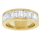 emerald cut lab diamond wedding band
