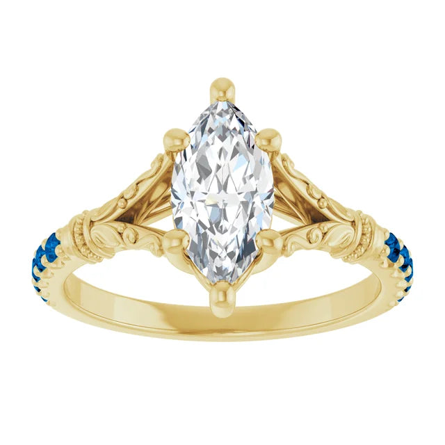 1.0ct Marquise Cut Lab Diamond Engagement Ring | Affordable Rings | Bespoke Engagement Rings