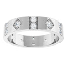 18K White Gold Lab Diamond Men's Wedding Band