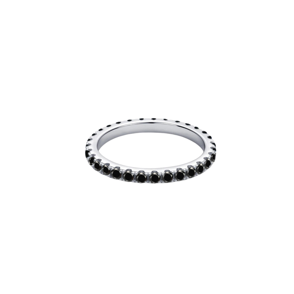 Cz Stones Highly Polished Stainless Steel Ring Zrj2063