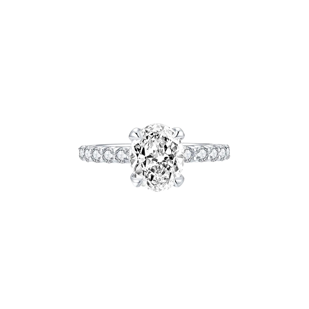 Ring Deluxe 3 Ct Oval Cut Simulated Diamond Promise Ring