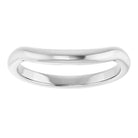 contour wedding band for emerald cut rings white gold