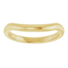contour wedding band for emerald cut engagement rings yellow gold