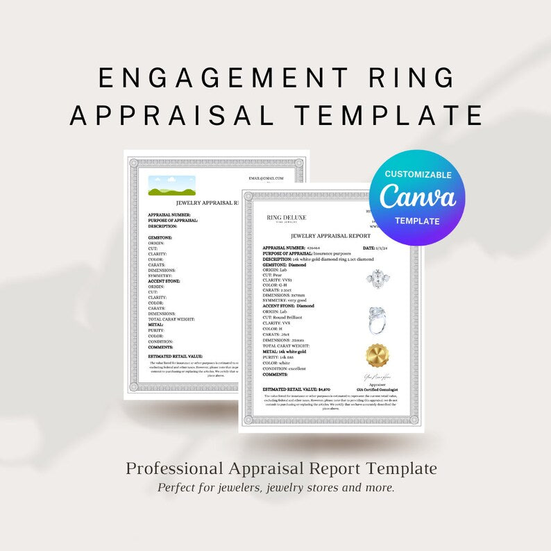 Editable Professional Jewelry Appraisal Template | Printable Template for Jewelry Businesses, Jewelers, Appraisers & More. – Ring Deluxe Fine Jewelry editable-professional-jewelry-appraisal-template-printable-template-for-jewelry-businesses-jewelers-appraisers-more-ring-deluxe-fine-jewelry
