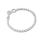 sterling silver infinity clasp bezel set tennis bracelet
