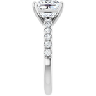 square cut princess cut side view ring
