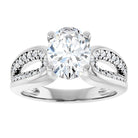 1.5ct oval cut lab diamond engagement ring white gold