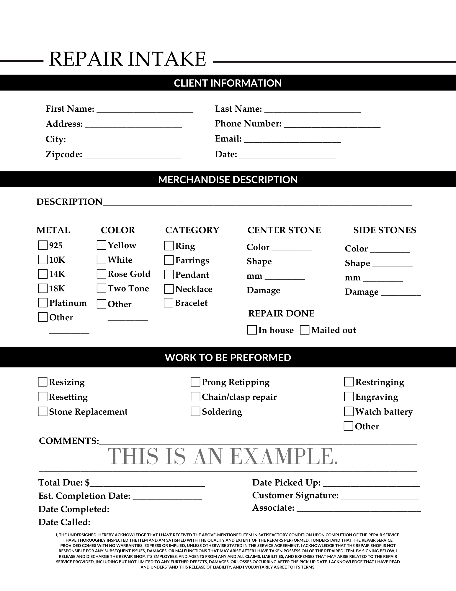 jewelry-repair-intake-form-printable-pdf-for-jewelers-jewelry-business-gemologists-digital-download-ring-deluxe-fine-jewelry for Free Printable Jewelry Appraisal Form Jewelry Repair Intake Form Printable PDF For Jewelers, Jewelry Business, Gemologists (Digital Download) – Ring Deluxe Fine Jewelry for Free Printable Jewelry Appraisal Form