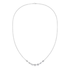 mutli cut moissanite sterling silver necklac